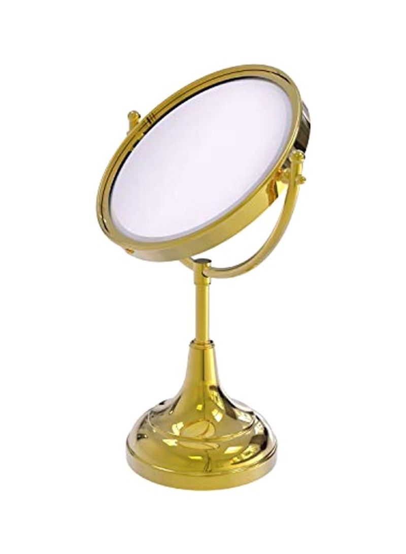 Elegant Table Mirror Clear/Gold 8x8x15inch