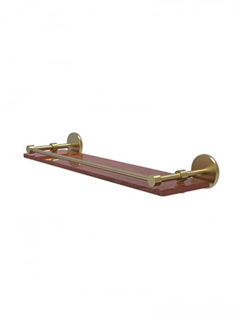 Prestige Skyline Collection Wall Mounted Wood Shelf Pink/Gold 22inch