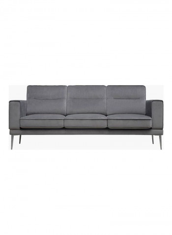 3-Piece Newberry 3-Seater Sofa And Cushion Set Grey 208x86x88cm