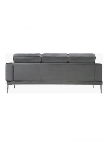 3-Piece Newberry 3-Seater Sofa And Cushion Set Grey 208x86x88cm