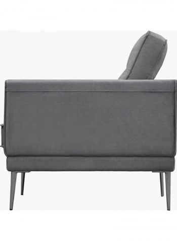 3-Piece Newberry 3-Seater Sofa And Cushion Set Grey 208x86x88cm