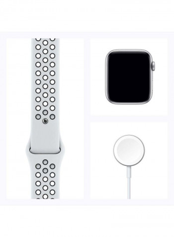 Watch Nike SE-44 mm (GPS + Cellular) Silver Aluminium Case with Nike Sport Band Pure Platinum/Black