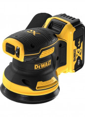 18V Cordless Brushless RO Sander -  2 x 4Ah Batteries & Chargers Yellow