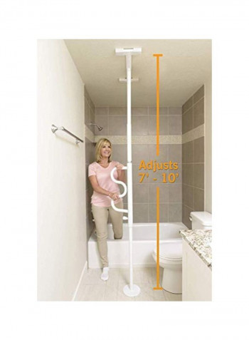 Mounted Floor To Ceiling Transfer Pole White 13x1.2inch
