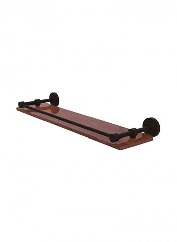 Waverly Place Collection Wood Shelf Brown/Black 22inch