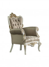 1 Seater Clementine Fabric Sofa Gold 92x72x121cm