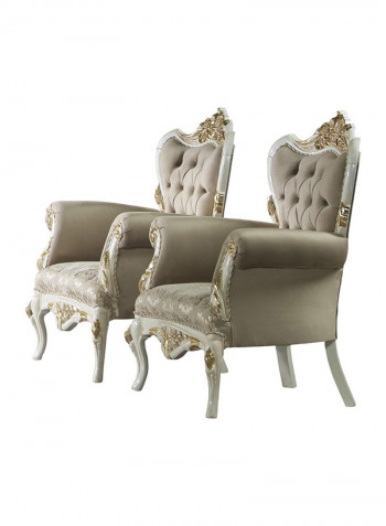 1 Seater Clementine Fabric Sofa Gold 92x72x121cm