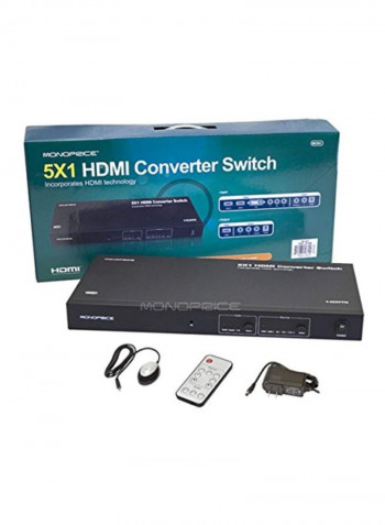 5-In-1 Digital And Analog Converter Switch Black
