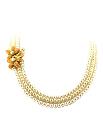 Fantasia Fiori Triple Strand Pearl Necklace