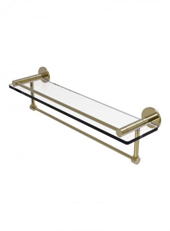 Fresno Collection Towel Bar Glass Shelf Gold/Clear 22inch
