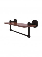 Tango Collection Wooden Towel Shelf Black/Brown 16inch