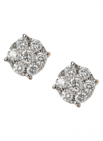 18K Gold Diamond Studded Earrings