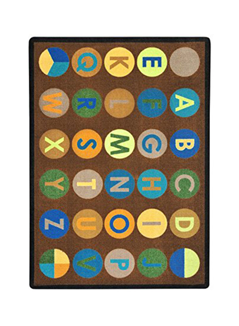 Kid Essentials Early Childhood Alpha-Dots Area Rug Brown/Black 162.56 x 233.68inch