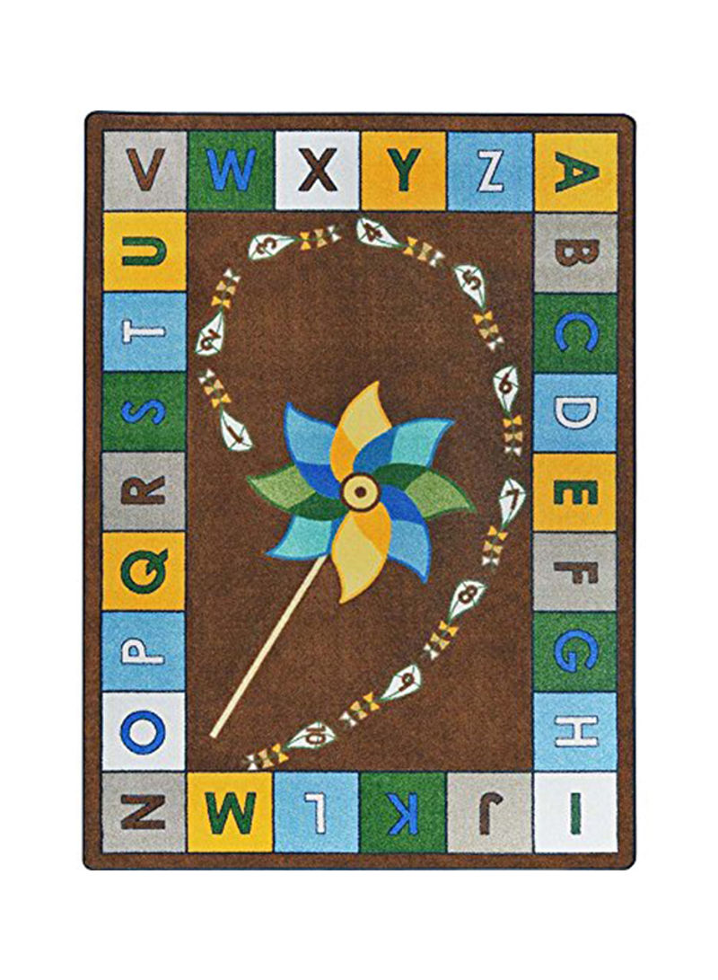 Kid Essentials Early Childhood Alphabet Pinwheel Area Rug Multicolour 162.56 x 233.68inch