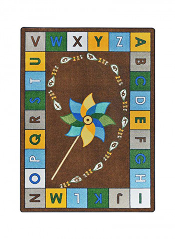 Kid Essentials Early Childhood Alphabet Pinwheel Area Rug Multicolour 162.56 x 233.68inch