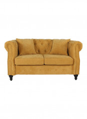 2 Seater Fabric Sofa Brown