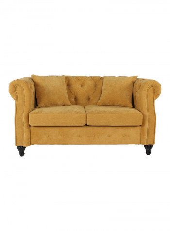 2 Seater Fabric Sofa Brown