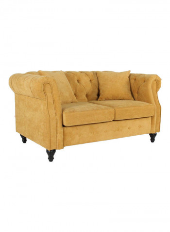 2 Seater Fabric Sofa Brown