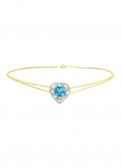 18 Karat Gold Diamond And Topaz Studded Bracelet