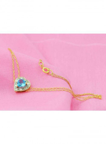18 Karat Gold Diamond And Topaz Studded Bracelet