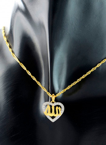 18K Gold Diamonds 3D Heart Necklace