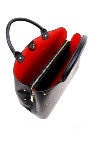 Malia Crossbody Bag أسود/أحمر/ذهبي