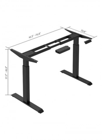 Bluetooth Height Adjustable Stand Desk Black
