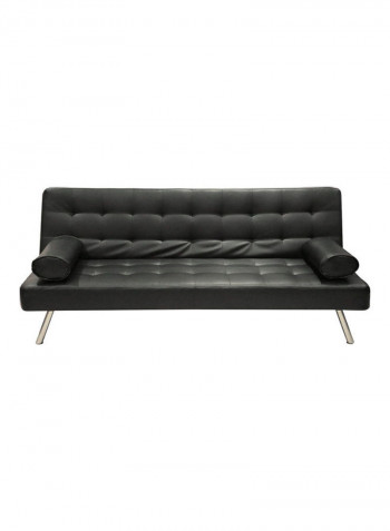 3-Seater Mellow Sofabed Black 189x88x79cm