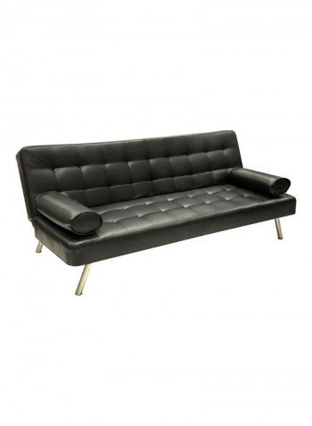 3-Seater Mellow Sofabed Black 189x88x79cm