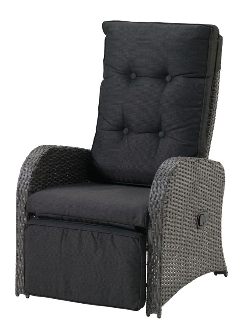Stord Patio Recliner Chair With Cushion Grey/Black