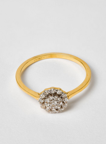 18 Karat Gold Sparkle Ring