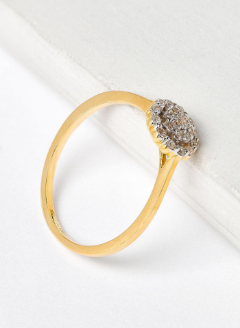 18 Karat Gold Sparkle Ring