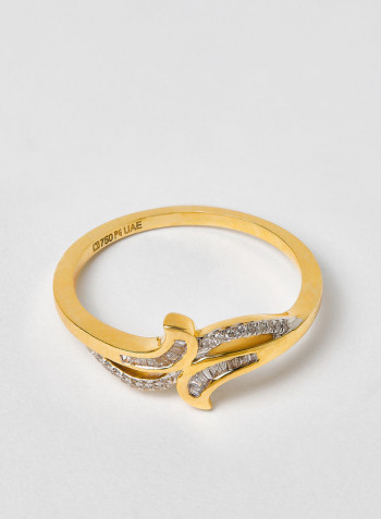 18 Karat Gold Bagguette Vibrant Ring