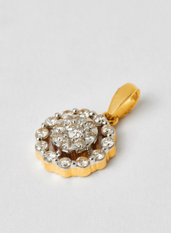 18 Karat Gold Sparkle Pendant