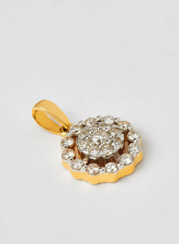 18 Karat Gold Sparkle Pendant