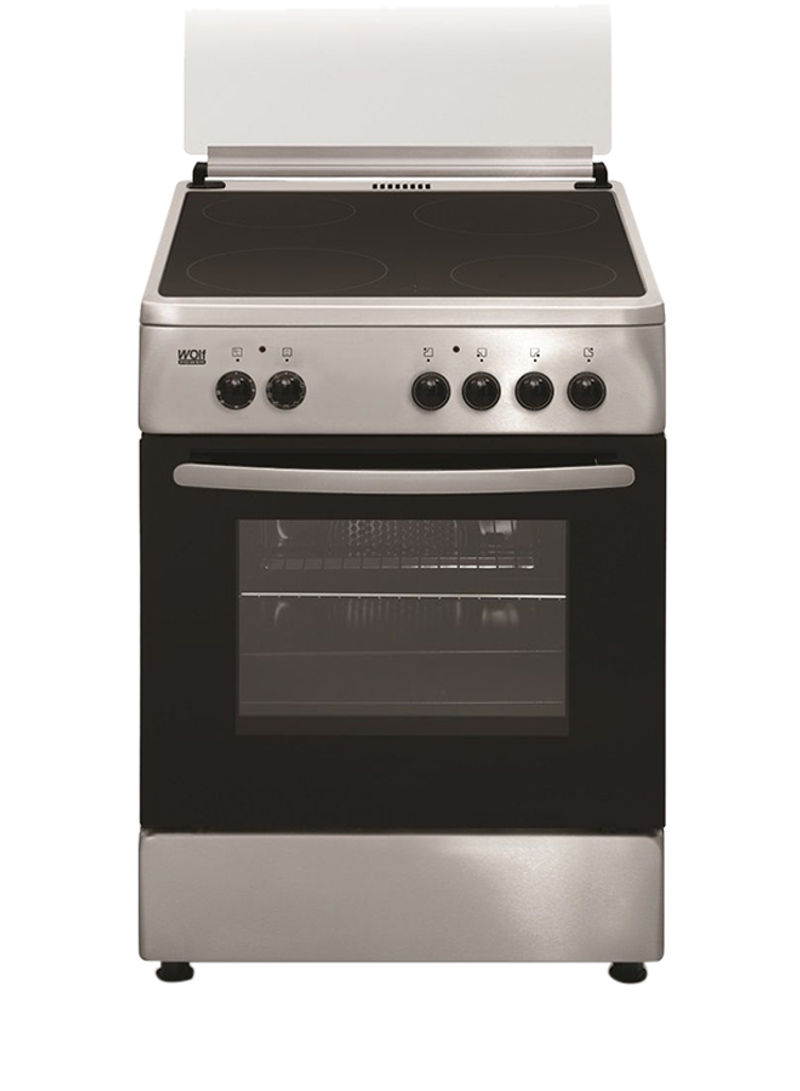 4 Ceramic Burner With Electric Oven And Grill WCR6060CERMF Silver/Black