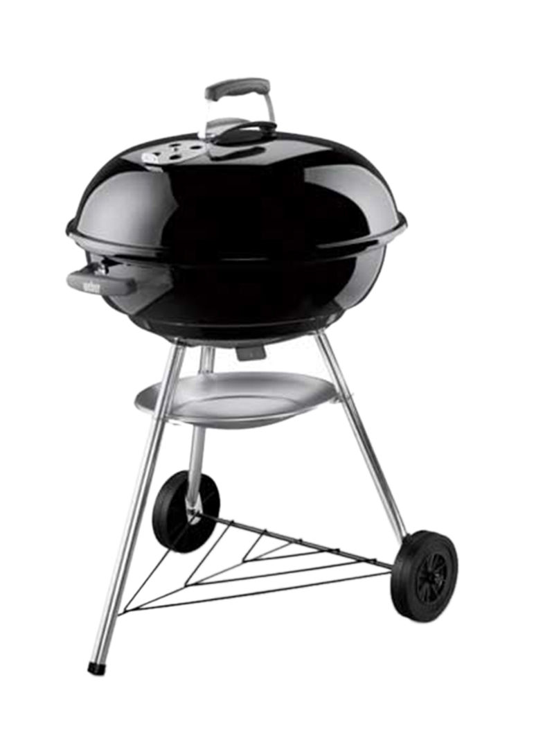 Compact Kettle Charcoal Barbecue Black/Silver 57centimeter