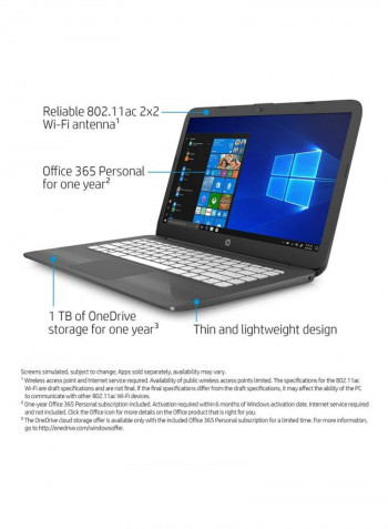 Stream 14-cb190nr Laptop With 14-Inch Display, Celeron N4000 Processor/4GB RAM/64GB Flash Memory/Intel UHD Graphics 600 Black