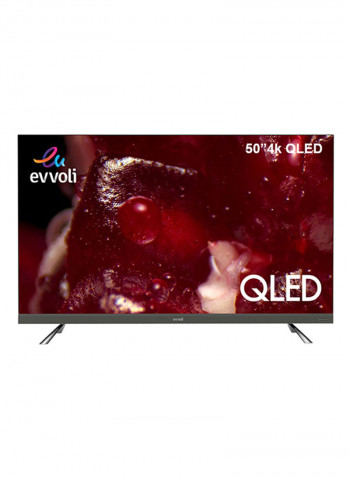 50 Inch 4k QLED Android Smart Tv With Bulit in Evvo Sound bar 50EV350QA Black