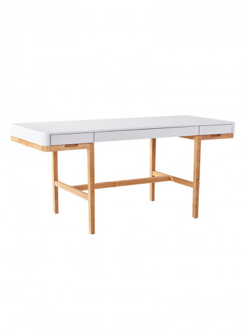 Natalia Study Desk White/Brown 70x76x166cm