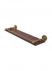 Dottingham Collection Ironwood Gallery Rail Wood Shelf Brown/Gold 22inch