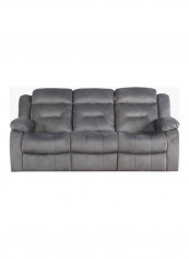 Keith 3-Seater Recliner Sofa Grey