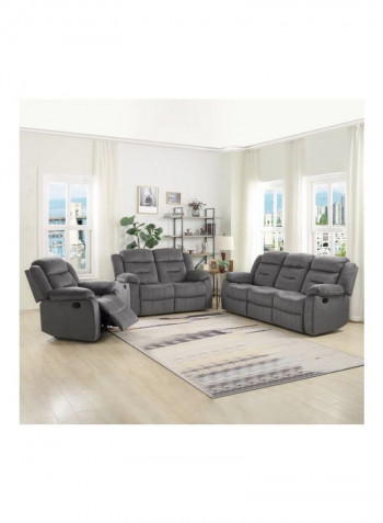 Keith 3-Seater Recliner Sofa Grey
