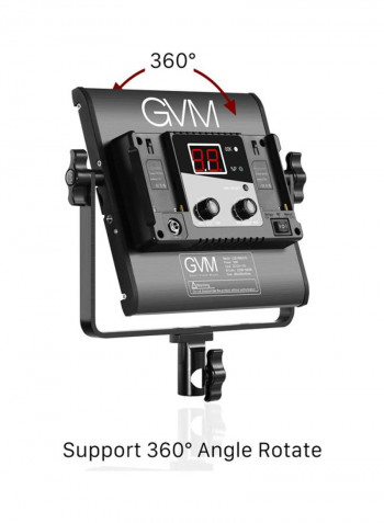 2-Piece Dimmable Bi-colour LED Video Panel Light Black