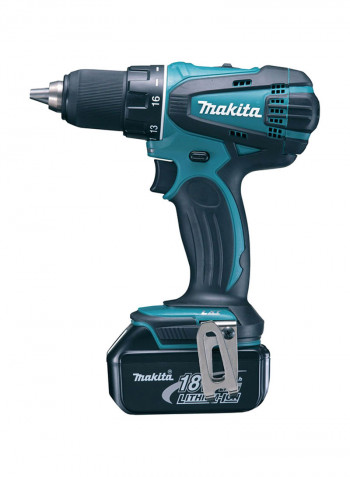 PT Makita Cordless Drill 13mm 2 Speed 18V 4.0Ah DDF456RME Blue/Silver/Black 8inch