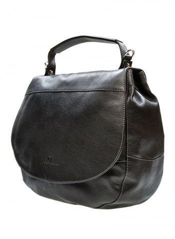 Wayfarer Leather Hobo Bag Black