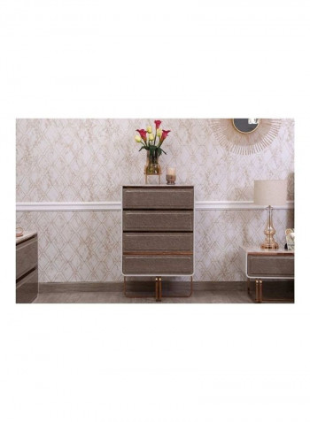 Stylish Wilmington Chest with Five Layers Brown