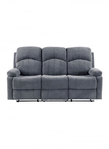 Jude 3-Seater Recliner Sofa Grey 94x194cm