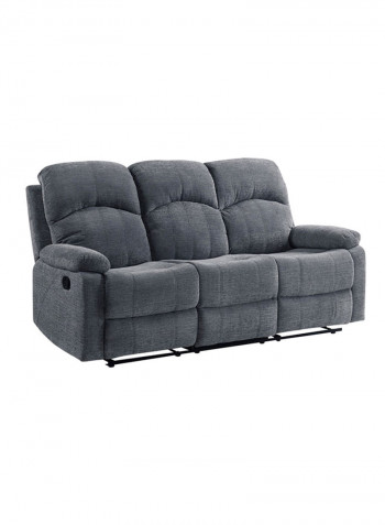 Jude 3-Seater Recliner Sofa Grey 94x194cm