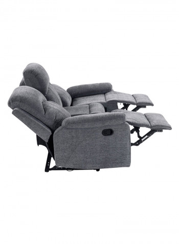 Jude 3-Seater Recliner Sofa Grey 94x194cm